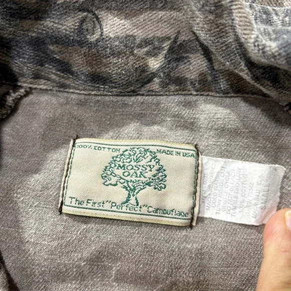 Vintage Mossy Oak Treestand Pocket Jacket Camo Small USA Made Waistband Rare**